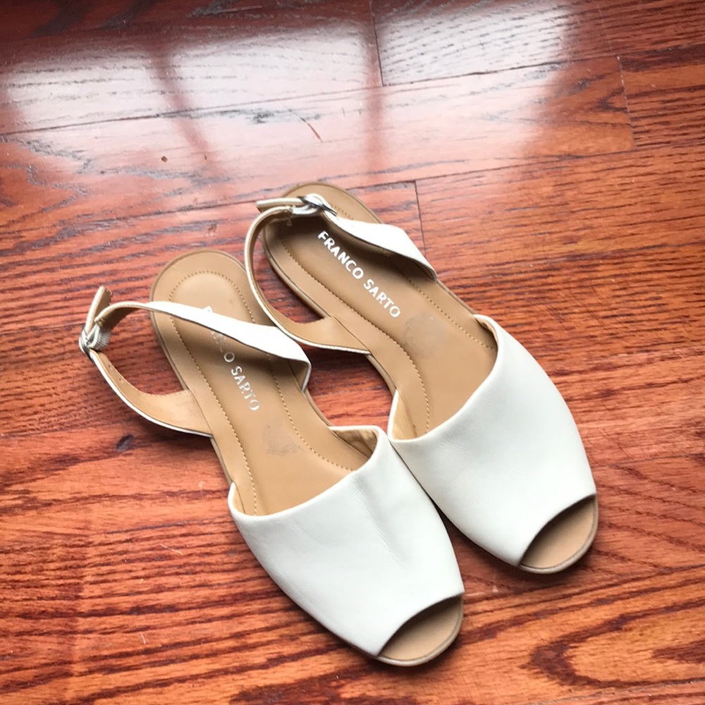 Cream sandals by Franco Sarto